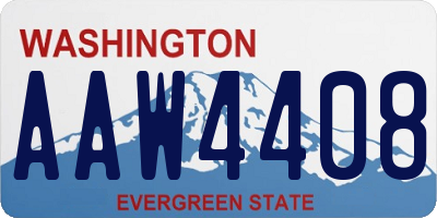WA license plate AAW4408