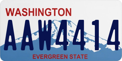 WA license plate AAW4414