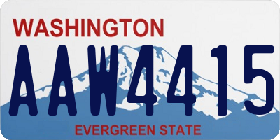 WA license plate AAW4415