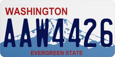 WA license plate AAW4426