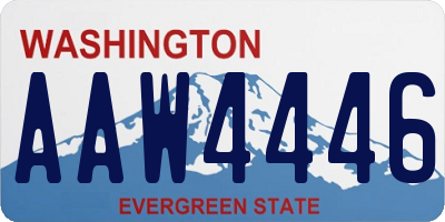 WA license plate AAW4446