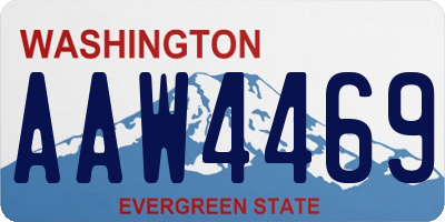 WA license plate AAW4469