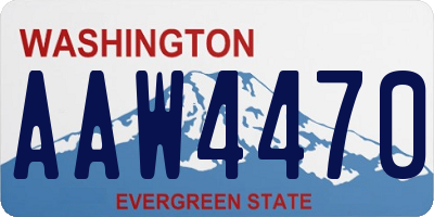 WA license plate AAW4470