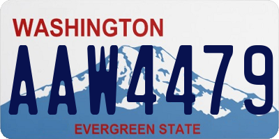 WA license plate AAW4479