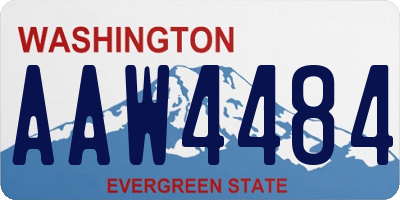 WA license plate AAW4484