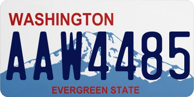 WA license plate AAW4485