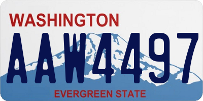 WA license plate AAW4497