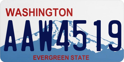 WA license plate AAW4519