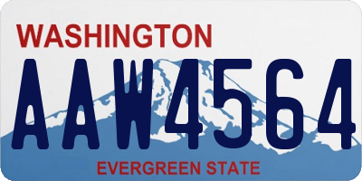WA license plate AAW4564