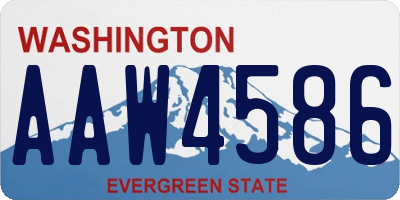 WA license plate AAW4586