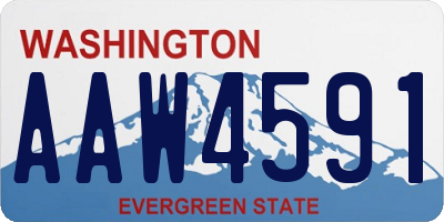 WA license plate AAW4591