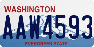 WA license plate AAW4593