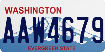 WA license plate AAW4679
