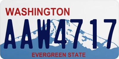 WA license plate AAW4717