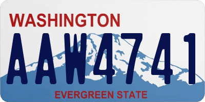 WA license plate AAW4741