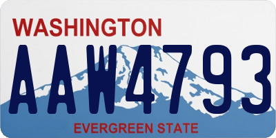 WA license plate AAW4793