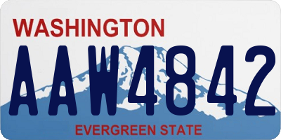 WA license plate AAW4842