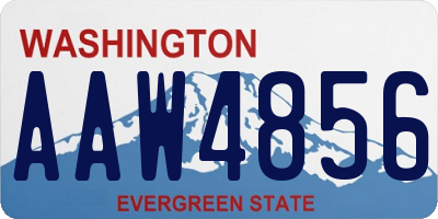 WA license plate AAW4856