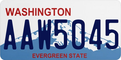 WA license plate AAW5045