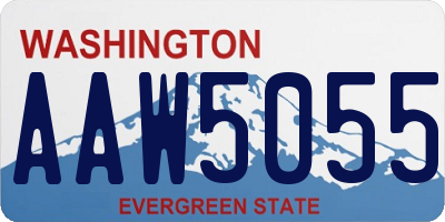 WA license plate AAW5055