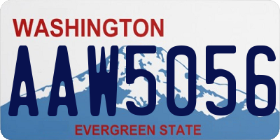 WA license plate AAW5056