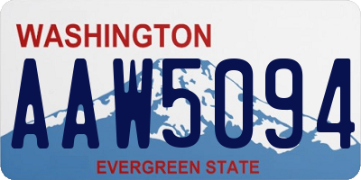 WA license plate AAW5094