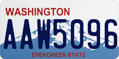 WA license plate AAW5096