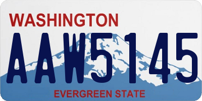 WA license plate AAW5145