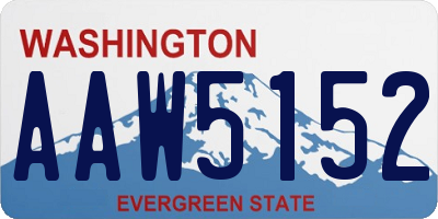 WA license plate AAW5152