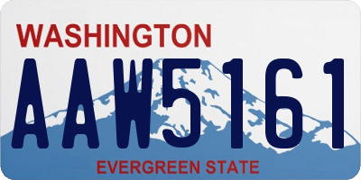 WA license plate AAW5161