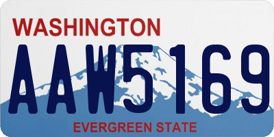 WA license plate AAW5169