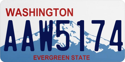 WA license plate AAW5174