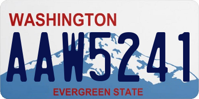 WA license plate AAW5241