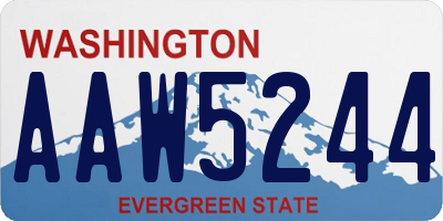 WA license plate AAW5244