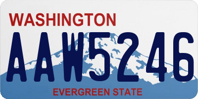 WA license plate AAW5246