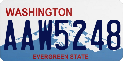 WA license plate AAW5248