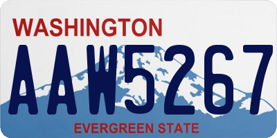 WA license plate AAW5267