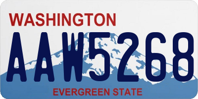 WA license plate AAW5268