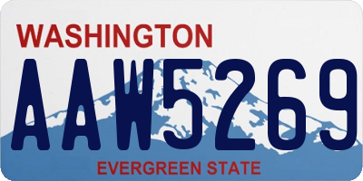 WA license plate AAW5269