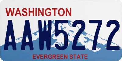 WA license plate AAW5272