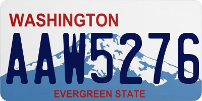 WA license plate AAW5276