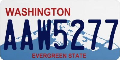 WA license plate AAW5277
