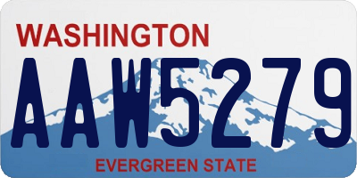 WA license plate AAW5279