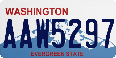 WA license plate AAW5297