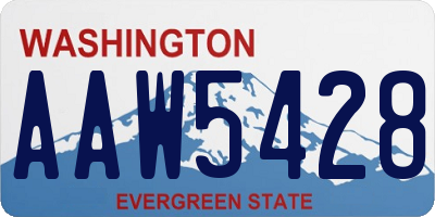 WA license plate AAW5428