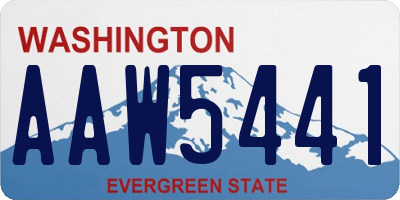 WA license plate AAW5441