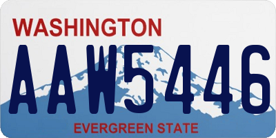 WA license plate AAW5446