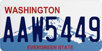 WA license plate AAW5449
