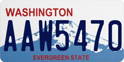 WA license plate AAW5470