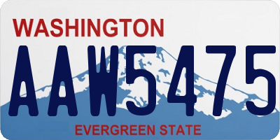 WA license plate AAW5475